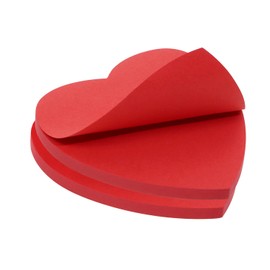 Mini Skater Red Kraft Paper Sticky Notes Heart Shaped Self-Stick Blank Book Tabs Paper Markers Sticky Notes Pad Index Sticker for Home Office Remark (2)