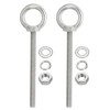 PATIKIL M10 x 120mm Lifting Shoulder Eye Bolt, 2Pcs 304