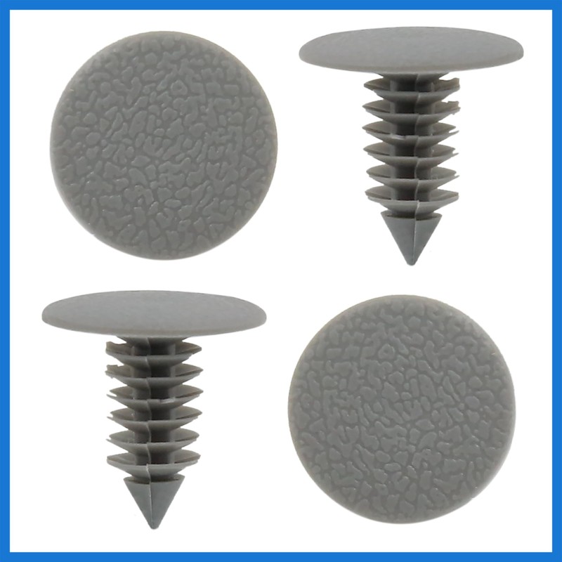 VekAuto 50 Pcs Gray Plastic Door Bumper Push Rivets Clip