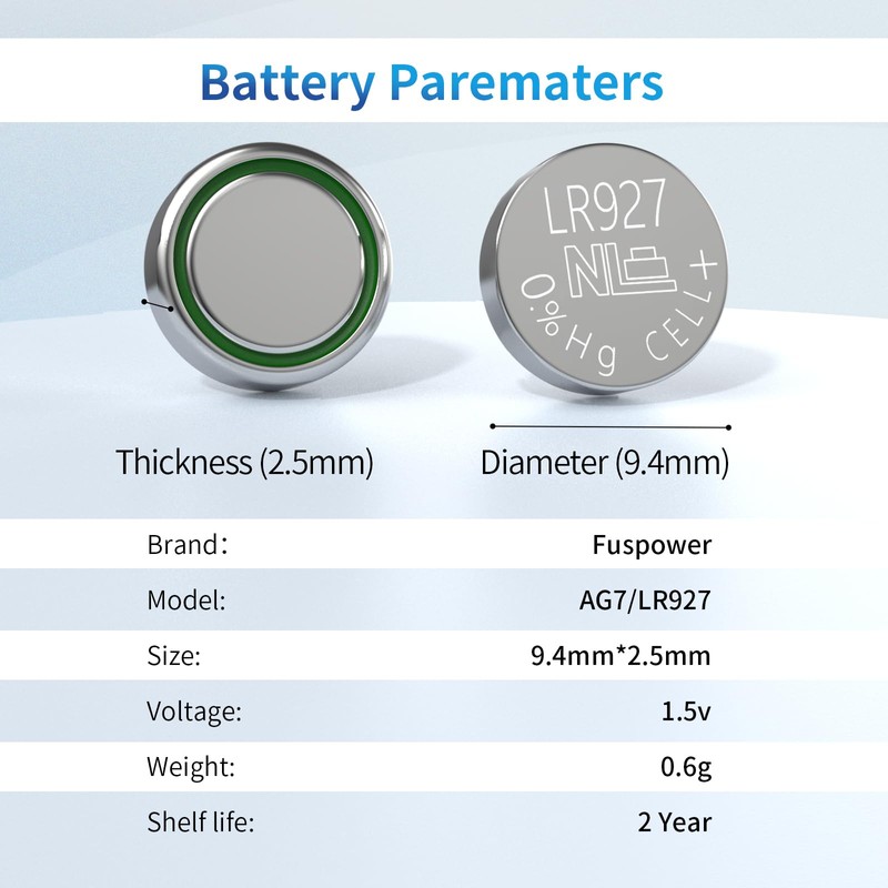 Fuspower SR927W 395 SR927 LR927 AG7 Alkaline Watch Batteries 20