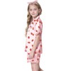 Schbbbta Silk Pajamas Set for Girls Satin Button Down Sleepwear