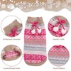 Dog Sweater Pink Pet Costume Cute Cat Outfits Christmas Clothes