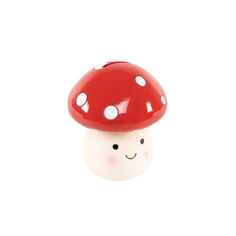 Decorative Ceramic Money Box with Mushroom Design 14 x 14