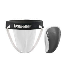 Mueller Flex Shield Cup with Athletic Supporter: Adult Large (Grey)