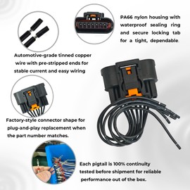 Ignition Coil Connector Pigtail 7-Pin, 13355825/19119634, Fits Buick Encore 2013-2021; Cadillac ELR 2014-2016; Cruze 2011-2015 & Cruze Limited 2016; Sonic 2012-2020; Trax 2013-2021; Volt 2011-2015