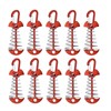 10 Pcs Fishbone Tent Stakes with Carabiners ， Aluminum Alloy