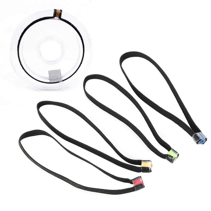4PCS Fishing Tippet Ring Elastic Fabric Fishing Tippet Spool Ring