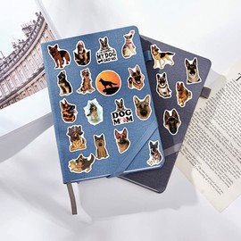 Bric Dodo Pack of 100 German Shepherd Stickers Water Bottles Laptop Phone Guitar Skateboard Computer Dog Vinyl Stickers Waterproof Aesthetic Stickers for Teenagers Children Adults