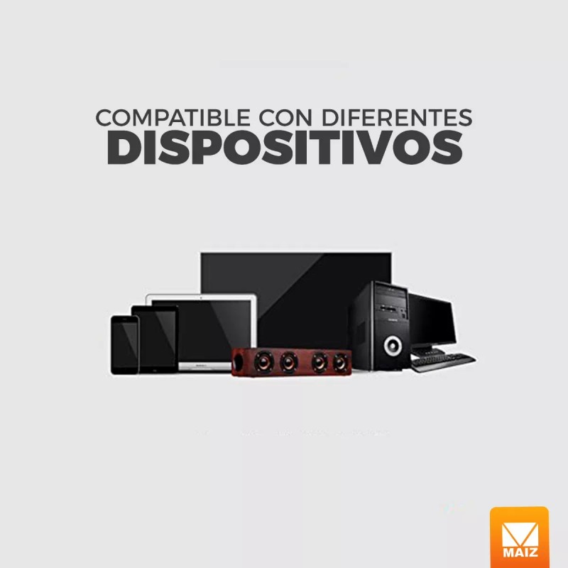 Maíz Bocina Bluetooth Barra Sonido Radio Recargable Usb Portatil