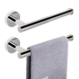 NearMoon Soporte Para Toallas De Mano/Anillo Para Toallas, Barra De Toalla De Mano De Acero Inoxidable Grueso Para Baño, Toallero Montado En La Pared A Prueba De Herrumbre, Accesorios De Baño De Estil