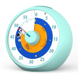 Visual Timer for Kids, 60-Minute Countdown Timer for Classroom Office Kitchen, Desk Timer Kids Time Management Tools with Silent Operation, Pomodoro Time Rainbow Pattern