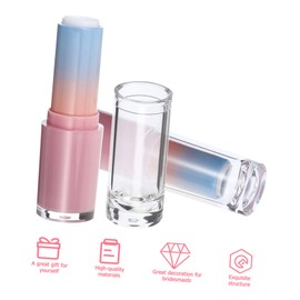 Outanaya 2sets Plastic Material Lip Peel Off DIY Lipstick Tubes Lipstick Container Portable Bottles Leakproof 5pcs*2
