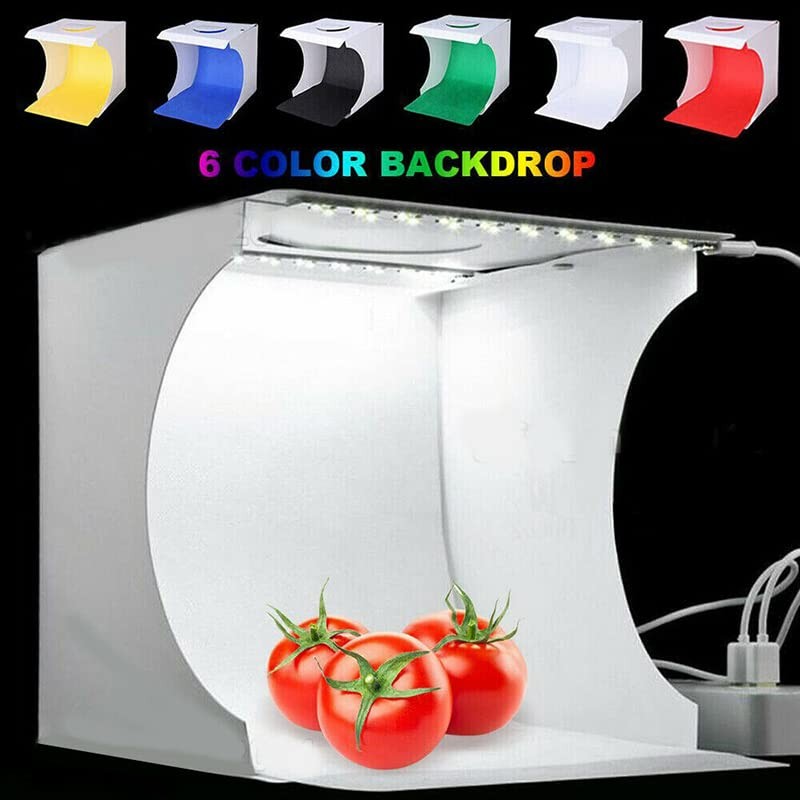 AIMALL Adjustable Mini Photo Studio Light Box with LED Lighting,