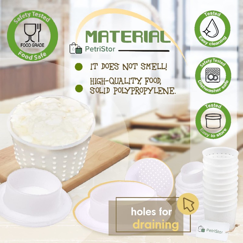 10 pcs Cheesemaking Kit with Piston Punched Сheese Maker Press