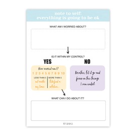 BYANIKA A6 Mini Worry Relief Notepad Unwinding Anxiety Unwind Your Mind Write It Down Let It Go Mindfulness Journal Pad Relief Stress Less Unique Stationery Gifts