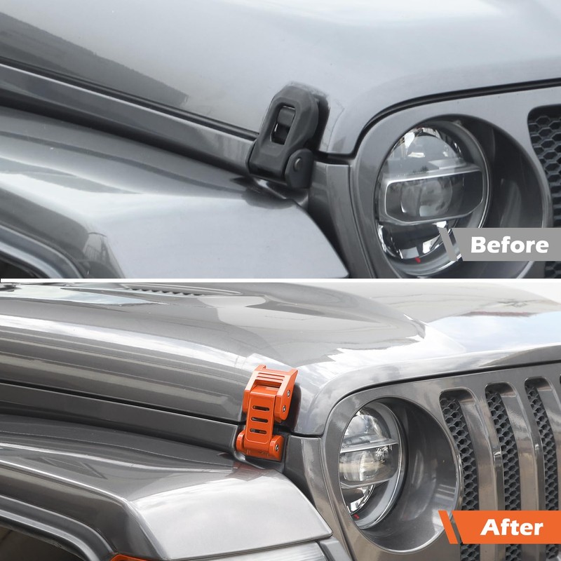 RT-TCZ - Kit de pestillos para capó, compatible con Jeep