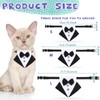 Formal Tuxedo Bandana Wedding Collar With Bow Tie and Neck