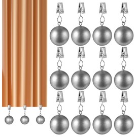 12 Pack Heavy Duty Curtain Weights for Outdoor and Indoor Stainless Steel Weight Clip Drapery Clips for Pergola Patio Gazebo Cabana Down Fixing Garden Flag, Shower Curtains, Tablecloths