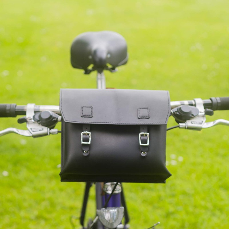 London Craftwork Bicycle Bag Real Leather Saddle Bag Handlebar Bag
