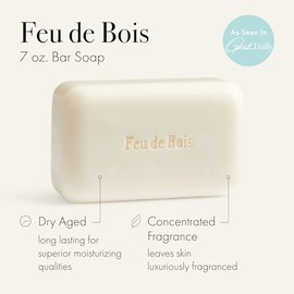 LAFCO New York Jabón En Barra Feu De Bois - 200 G - Fórmula Natural Ultra Hidratante - Para Todo Tipo De Piel - Hecho En Europa