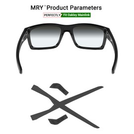 Mryok Replacement Earsocks for Oakley Mainlink OO9264 / Mainlink XL OO9264 / Mainlink MNP OX8128 Sunglasses - Gray