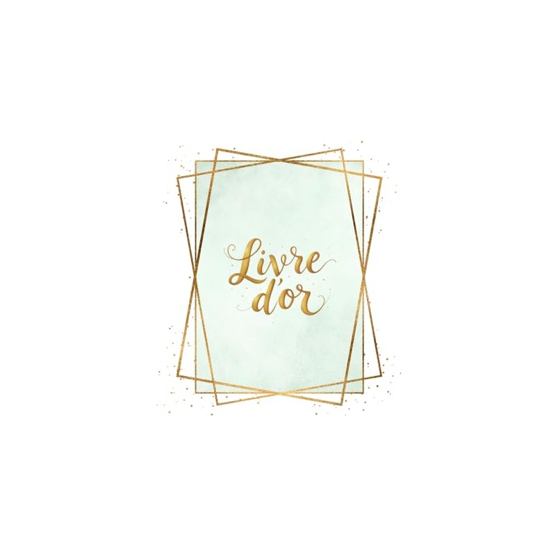 Livre d’or Baptême & Mariage – Couverture vert pastel et