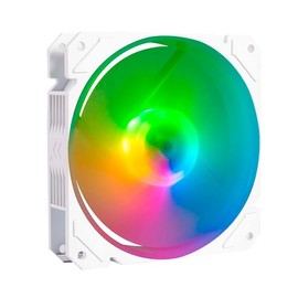 Balam Rush Ventilador Gamer EOLOX BLAZE EX70W 120mm ARGB Diseño Cuadrado Rainbow 1200RPM Blanco 3 Pin BR-938051