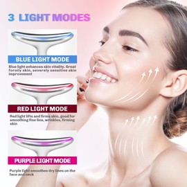 Face Firming Device for Neck Face, 4 Modes Face Lifting Device, 3 in 1 Portable Face Massager for Lifts and Tightens Skin, Skin Care, Neck Care, Firm Smooth