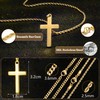 sailimue Cross Necklace for Men - Layered Cross Chain Stainless