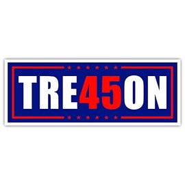 TRE45ON Impeach Trump Anti Trump One Pump Trump 2020 Vinyl Bumper Sticker Decal 3"x 8" (TRE45ON)