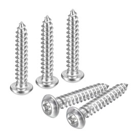 sourcing map #6 x 3/4" Torx Security Screws, 10pcs Button Head Tamper Resistant Self Tapping Screws, 304 Stainless Steel Anti-Theft Screws