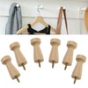 Wantane Screw-On Solid Wood Hook Wooden Coat Hook Coat and