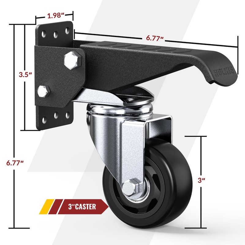 Heavy Duty Workbench Casters 3 Inch Retractable Casters with Lifting