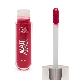 Labial líquido, Lip Gloss Mattatack Mate, G&K, GKLM07, Acabado mate y metálico, Larga duración, Secado rápido, No reseca, Alta pigmentación, Color Felicidad