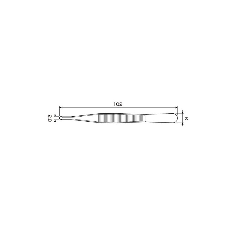 ANEX No. 131 Stainless Steel Baby Tweezers, 4.0 inches (102