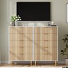 Natural Oak 5 Drawer Dresser for Bedroom, 48" Tall Modern
