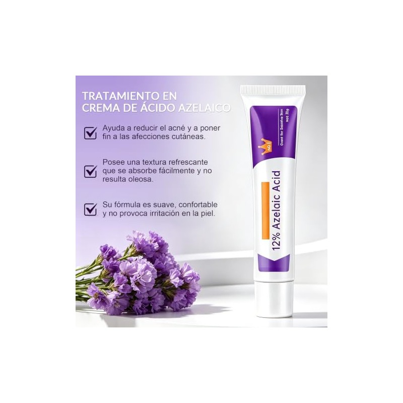 Piezas Suero Facial Ácido Azelaico Tono Piel Uniforme Crema Hidratante
