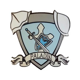 Dark Spark Decals Paladin Class Shield - 1.5" Enamel Pin, Great for Tabletop Gamers