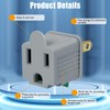 TENINYU Grounded Adapter 3-Prong to 2-Prong Outlet Converter - 3