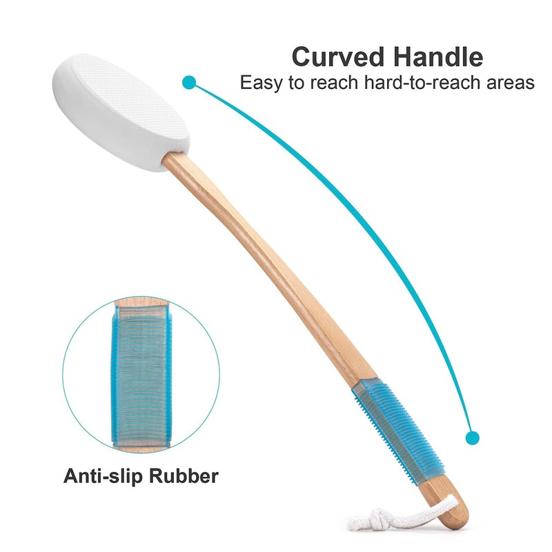 QUINTRA Back Feet Lotion Applicator, 3 Interchangeable Pads with 1