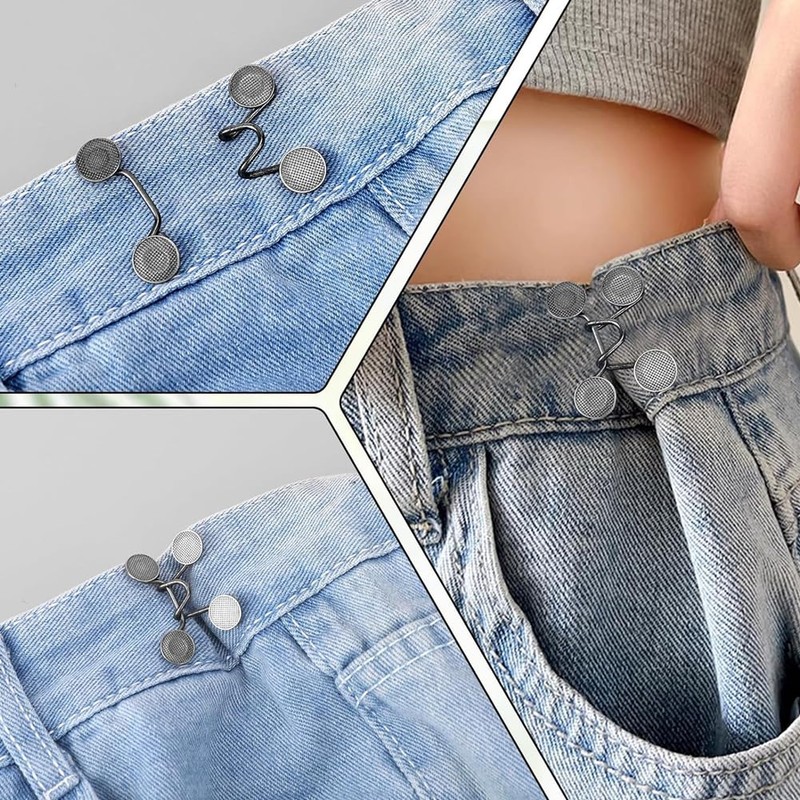 [GUANGUAN] Waist Adjustment Button 4-Piece Set Jeans Adjustment Button with