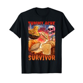 Tummy Ache Survivor Gluten Intolerant T-Shirt