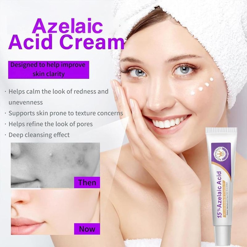 4 Piezas Crema Ácido Azelaico 15% Suero Facial,Sérum para el