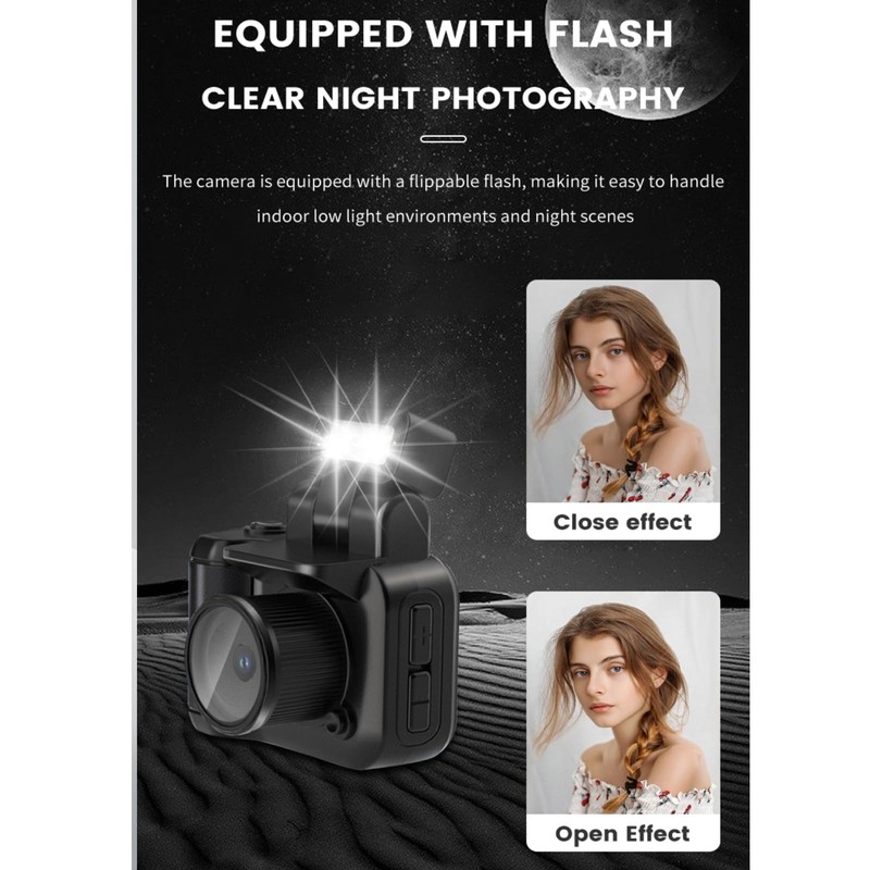 UHD 1080P Video Camera Camcorder Small, 1.44 Inch Touchscreen, 512G