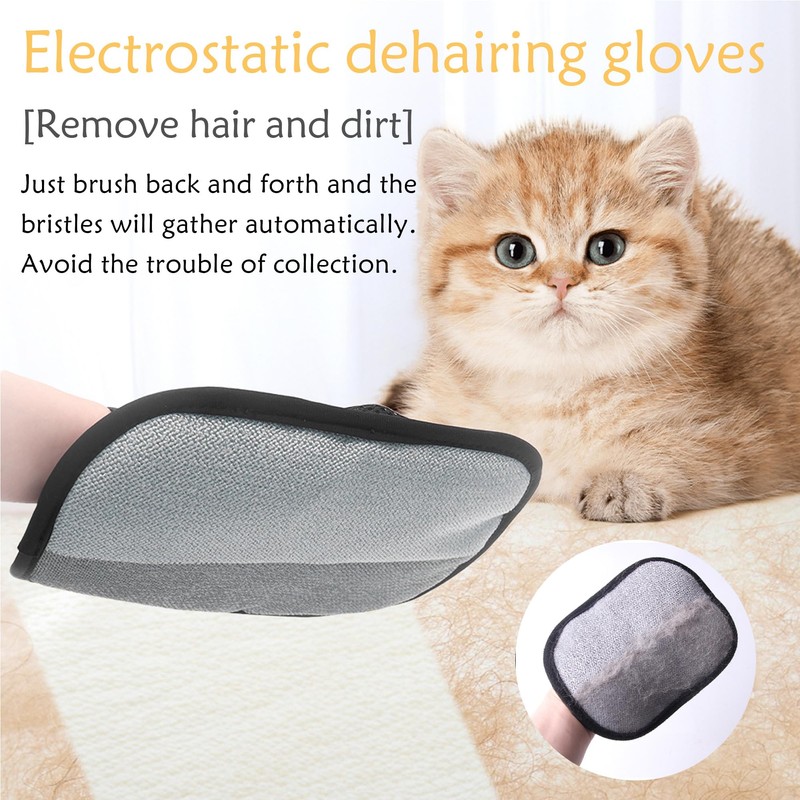 Mira's Pocket Static Pet Hair Remover Glove for Furniture -