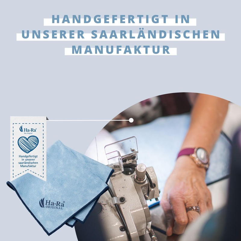 Ha-Ra Cleaning Cloth 'Star' Blue with Red Rim