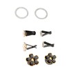 Bling Car Accessories Set Rhinestone Steering Wheel Cover Coaster Starter