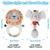 Baby Toys 0-6 Months,Soft Plush Baby Rattles for Babies 0-6