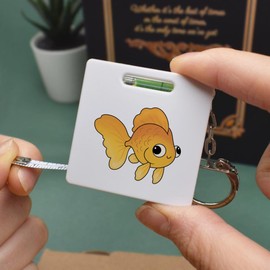 'Goofy Goldfish' Keyring Tape Measure/Spirit Level Tool (KM00041699)