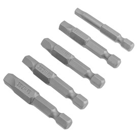 Treki 10 Piece Mini Pentagon Screwdriver Bit Set, [S2 Steel H2.15-H7.55] Pentagon Star Screwdriver Bits, Hex Shank Magnetic Screwdriver Bit for Safety Head Pan Head Screws